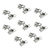 Dobradiça Reta Amortecedor Armário Calço Click Kit 8 Peças