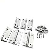 Dobradiças De Porta Montadas Em Parafuso De Aço Inoxidável Para Armário XJS Com Parafusos De Montagem- 2- 6 Pcs
