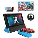 Doca De TV Para Nintendo Switch Switch OLED Estação Doca Portátil Com Porta LAN De 1000Mbs 4K Adaptador HDMI Porta Tipo C Porta USB Conversor Switch