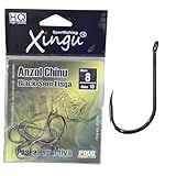 DoCarmo Anzol Chinu Black Sem Fisga N-8 Xingu - Kit Com 10 Peças