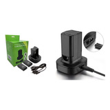 Dock Carregador Duplo C 2 Baterias Para Controle Xbox 360