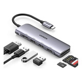 Dockstation Hub 6 Em 1 Ugreen Usb c 3 Usb 3 0 Hdmi sd tf 4k