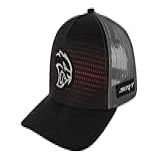 Dodge BonÃ- De Caminhoneiro SRT Hellcat Logo Bordado Snapback - Preto-Vermelho 2024- Multi- Tamanho ï--nica