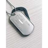 Dog Tag Id Exército Placa De Identificação Militar