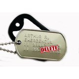 Dog Tag Placa De Identificação Borda Exército Americano