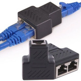 Dois Adaptadores Duplicador Cabo Rede Internet Rj45 Emenda