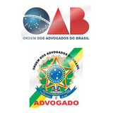 Dois Adesivos Advogado E Oab Uso Vidro Interno Parabrisa