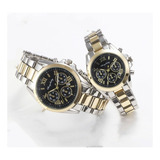 Dois Assistem À Moda Business Três Eye Steel Band Watch