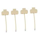 DOITOOL 12 Peças Divisor De Linha Telefônica Adaptador De Conector De Telefone Fixo Divisor De Cabo De Três Vias Divisor De Telefone Conversor De Tomada Telefones Um Ponto Três Cabos De Extensão Abs