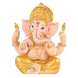 DOITOOL Estátua Ganesha De Senhor Do Sucesso Estátua De Deus Hindu Riqueza Estatuetas De Boa Sorte Decoração De Mesa Para Escritório Em Casa