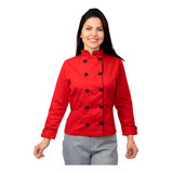 Dolmã Chef Cozinha Feminino Algodão Duplo Abotoamento