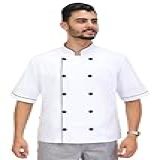 Dolmã Chef Cozinha Masculino Manga Curta