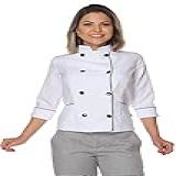 Dolmã Chef De Cozinha Feminina Manga