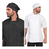 Dolma Chef Masculina Manga Curta Oxford Várias Cores Milão