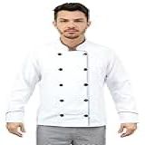 Dólmã Chefe De Cozinha Masculino Jaqueta De Cozinheiro