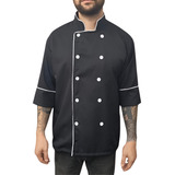 Dólma Gabardine Branca Chef De Cozinha Gastronomia