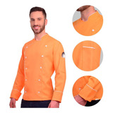 Dolmã Jaqueta Chef Gambuza Domã Uniforme Blusa Camisa