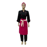 Dólmã Manga 3 4 Feminino 100 Algodão avental E Turbante