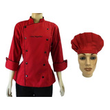 Doma Feminina E Chapeu Gastronomia Chef Dolma Jaqueta