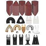 Domary 66 Peças Lâminas De Ferramentas Oscilantes Multiferramentas Lâminas De Serra Kit De Acessórios Para Corte De Metal Madeira Plástico
