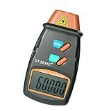 Domary Tacômetro Fotográfico Digital Portátil Faixa De Tacômetro Sem Contato A Laser 2 5 RPM 99 999 RPM Display LCD Medidor De Velocidade Do Motor Com 3 Peças De Fita Reflexiva