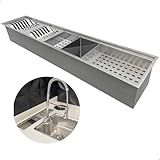 Dona D Cor Calha Escorredor Tipo Umida 90 Cm Canal Organizador Gourmet De Louças Embutido Aço Inox 304 Calha Organizadora De Embutir 5 Modulos Cuba Cozinha