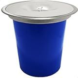 Dona D Cor Lixeira Inox Escovado 5L De Embutir Pia Cozinha Cesto Lixo 5 Litros Embutido Bancada Granito Marmore Tampa Oculta