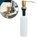Dona D Cor Porta Detergente Gold Embutido Cor Dourado Fosco 500ml Dispenser Dosador