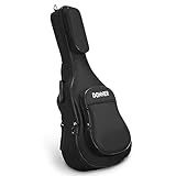 Donner Estojo Para Violão Acústico De 101 Cm Esponja Acolchoada De 0 4 Polegadas De Espessura 600D Ripstop à Prova D água Bolsa Para Violão Macia Com 3 Bolsos E Alça Traseira Preta