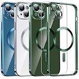 DOSNTO Capa Magnética Transparente Para IPhone 13 Com MagSafe Tampa De Vidro Integrada Para Câmera Exterior Do IPhone Nua Capa De Silicone Fina Não Amarela Anti Impressão Digital Arranhão Carregamento Sem Fio