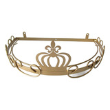 Dossel Suporte Coroa Dourado De Cortinado Mosquiteiro Berço