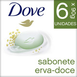 Dove Sabonete Em Barra Erva Doce 6 Unidades 90g