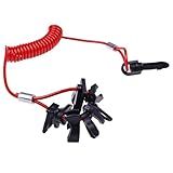 Dowfane Interruptor Universal De Parada De Segurança Para Barco Com 11 Chaves E Cordão Compatível Com Johnson Evinrude Yamaha Honda OMC Mercury Mariner Suzuki Tohatsu