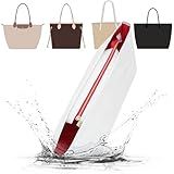 Doxo Inserção Organizadora De Bolsa- Bolsa Para Lv Neverfull MM- Longchamp Le-pliage GM E Mais- Enchimento Organizador De Bolsa Ultraleve Com Capa -grande- Branco-vermelho-