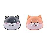DoyiFun 2 Peças De Estojo De Lentes De Contato Para Cães Fofos Kit De Viagem Porta Lentes De Contato De Animais Recipiente De Armazenamento De Imersão Com Espelho E Pinça Para Remoção De Bastão