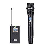 DOYING CVM WM100H Sistema De Microfone De Mão Sem Fio UHF De 48 Canais Faixa De 328 Pés 16 Níveis De Volume Monitor Em Tempo Real Com Transmissor Receptor Bolsa De Transporte XLR Cabo De