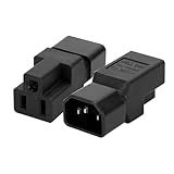 Dracaena IEC320 C14 Macho Para Nema 5 15R PDU USA Adaptador De Tomada De Alimentação De Extensão UPS IEC C14 Macho Para Nema 5 15R EUA Conector Adaptador De Alimentação Fêmea De 3 Pinos Pacote Com 2 