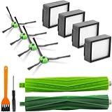 DrAer Peças De Reposição Kit De Reposição Compatível Com IRobot Roomba J7 J7 Plus 1 Escova De Borracha De Cerdas 1 Rolo Batedor Flexível 4 Filtros HEPA 4 Escovas Laterais