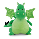 Dragão De Pelúcia Decoração Infantil 32cm Verde