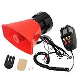 DriSentri Buzina De Sirene De Carro Com Microfone Sistema De Alto Falante PA 100W 12V 7 Tons Alto Alarme De Carro Buzina De Polícia Carro Sirene Buzina Sistema De Alto Falante Amplificador De