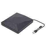 Drive De DVD Externo- USB 3-0 - Tipo-C Dual Interface CD-DVD- Duplicador De Gravador De CD Portátil Para Desktop-laptop -preto-