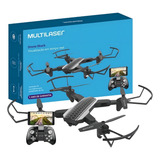 Drone Câmera Hd Wifi Fpv Shark Alcance 80mt Multilaser Es177 Cor Preto