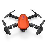 Drone E88 Pro 4K HD Câmera WiFi FPV Dobrável Com Controle Remoto Bolsa De Transporte Preto Laranja 