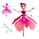 Drone Fada Voadora Boneca Que Voa Brinquedo Fadinha Sensor