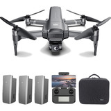 Drone Sjrc Sjrc Hobby F22s Pro S Detector De Obstáculo Com Câmera 4k Cinza 5ghz 3 Baterias