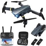 Drones Com Câmera Para Adultos Iniciantes E Crianças- Drone E58 Dobrável Com Câmera HD 1080p- Quadricóptero RC - Vídeo Ao Vivo FPV- Retenção De Altitude- Modo Headless- Decolagem-pouso Com Uma Tecla-