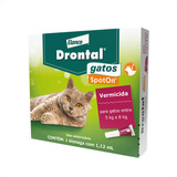 Drontal Gatos Spot On 1 12ml Vermífugo 5 Até 8kg Transdermal