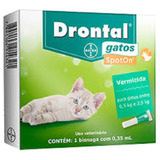 Drontal Spot On Vermicida Gatos De 0 5 A 2 5kg Dose Única