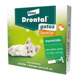 Drontal Spot On Vermicida Para Gatos Entre 0 5kg E 2 5kg