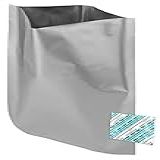 Dry Packs Sacos Mylar De 25 4 Cm X 40 6 Cm E Absorventes De Oxigênio De 300 Cc Pacote Com 100 Para Envio E Armazenamento De Alimentos 25 4 X 40 6 Cm Prata
